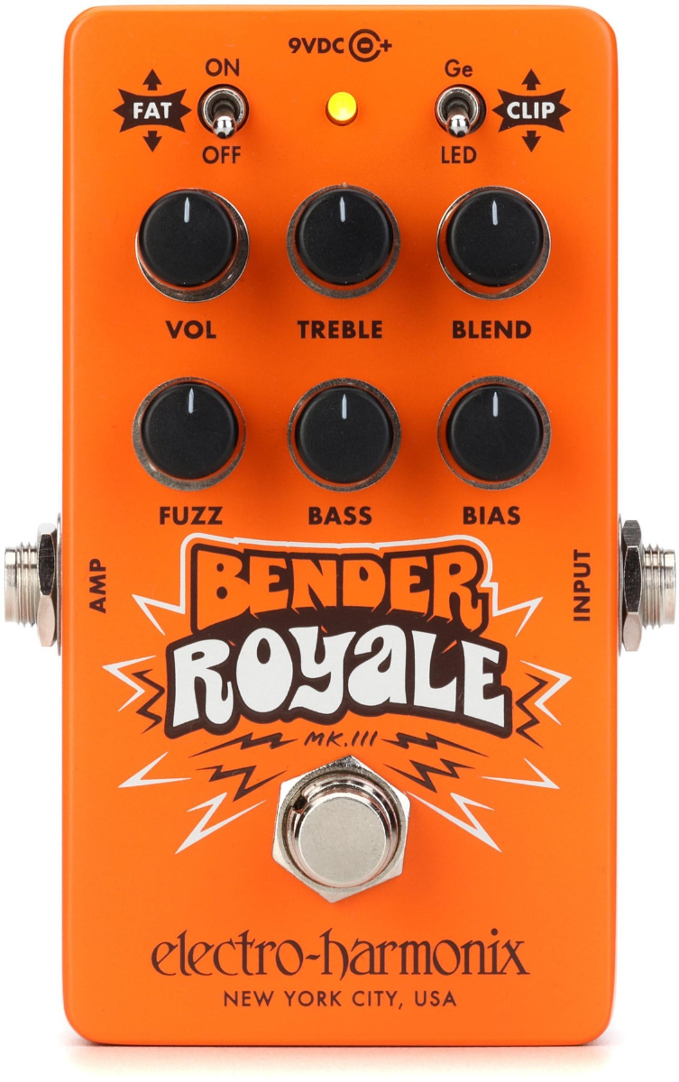 Electro Harmonix Bender Royale Germanium Fuzz Pedal in Orange