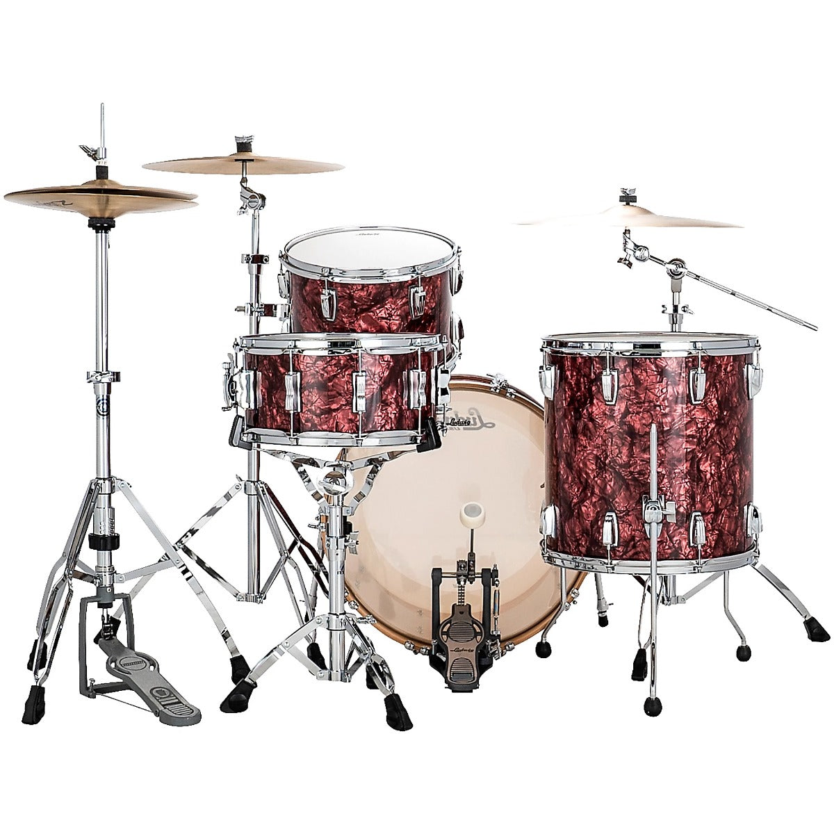 Ludwig Classic Maple Fab 3 Piece Drum Kit in Burgundy Pearl
