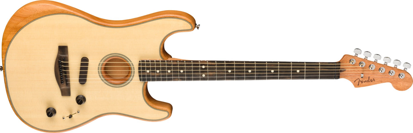 Fender American Acoustasonic Stratocaster, Ebony Fingerboard in Natural