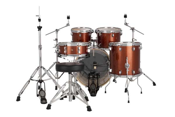 Ludwig Evolution 5pc Drum kit w/hardware & Throne in Copper