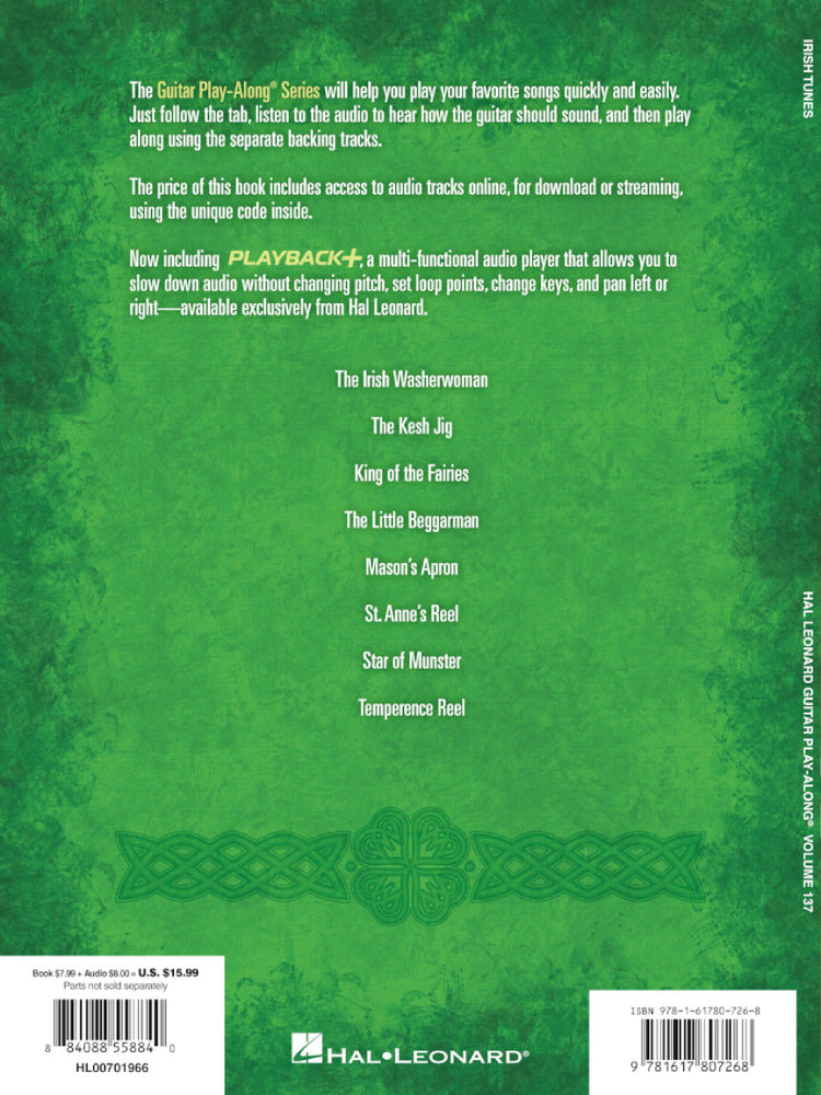 Irish Tunes Guitar Play Along Volume 137 Guitar Tab BK/CD