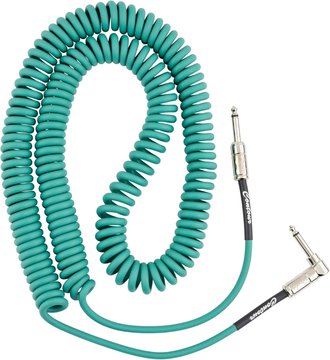 Fender Contour™ Series 30'  Coil Instrument Cable in Sherwood Green