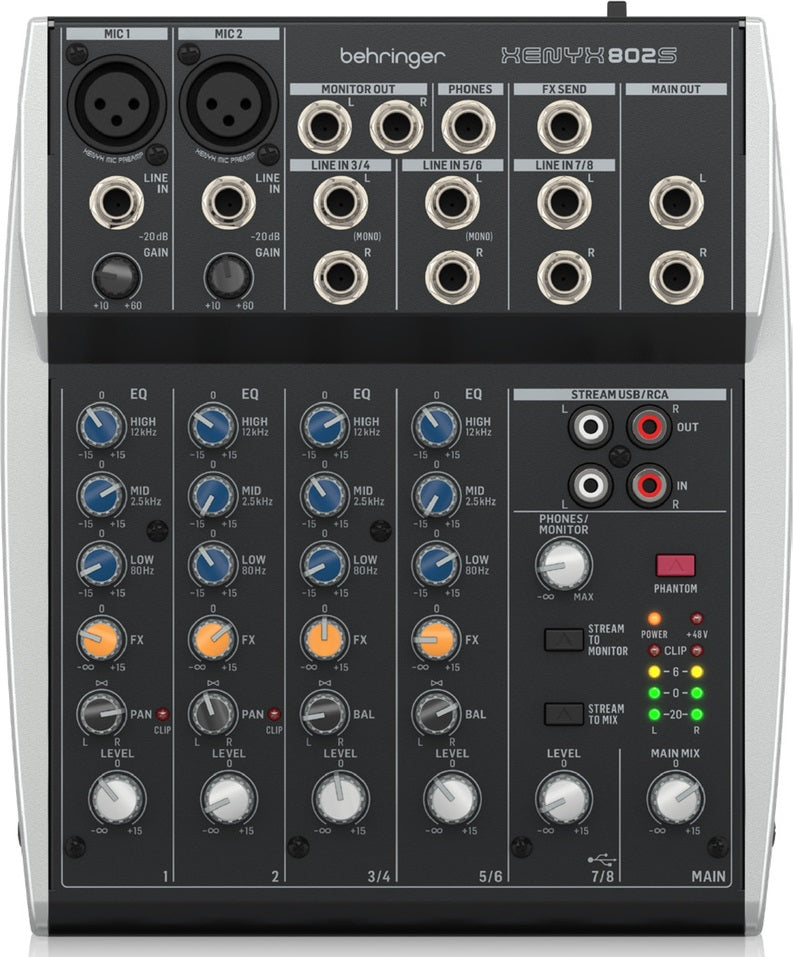 Behringer XENYX 802S 8 Channel Mixer