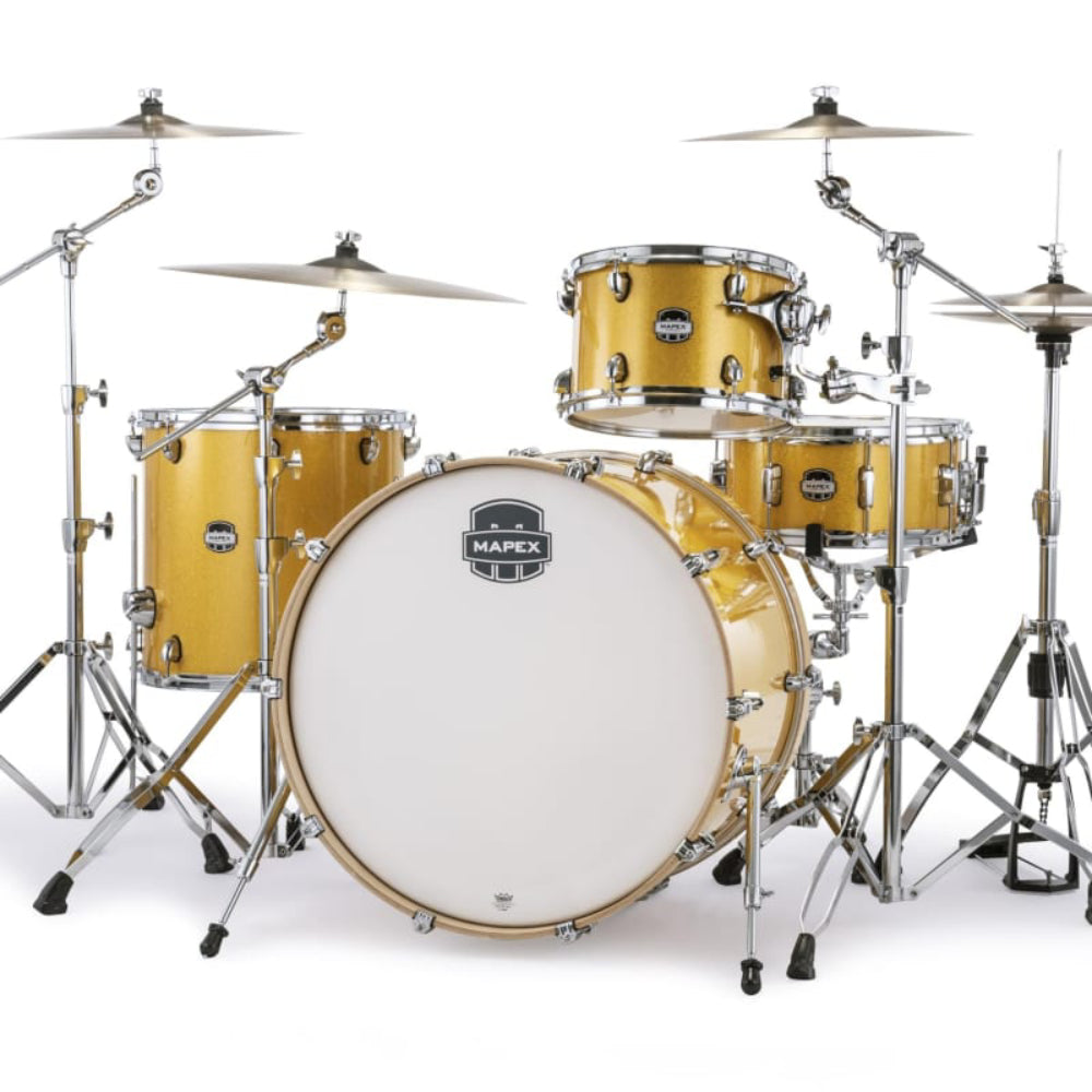 Mapex Mars Birch 5 piece Rock Shell Pack in Sunflower Sparkle
