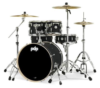 PDP Concept Maple 5-Piece 22" Shell Pack with HW815 Hardware Pack in Satin Black
