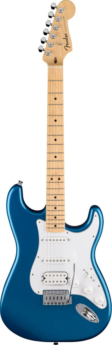 Fender Standard Stratocaster HSS, Maple Fingerboard in White Pickguard in Aqua Marine Metallic