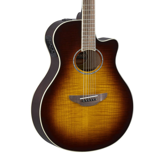 Yamaha APX600FM Thinline Acoustic Electric Guitar in Tobacco Brown Sunburst
