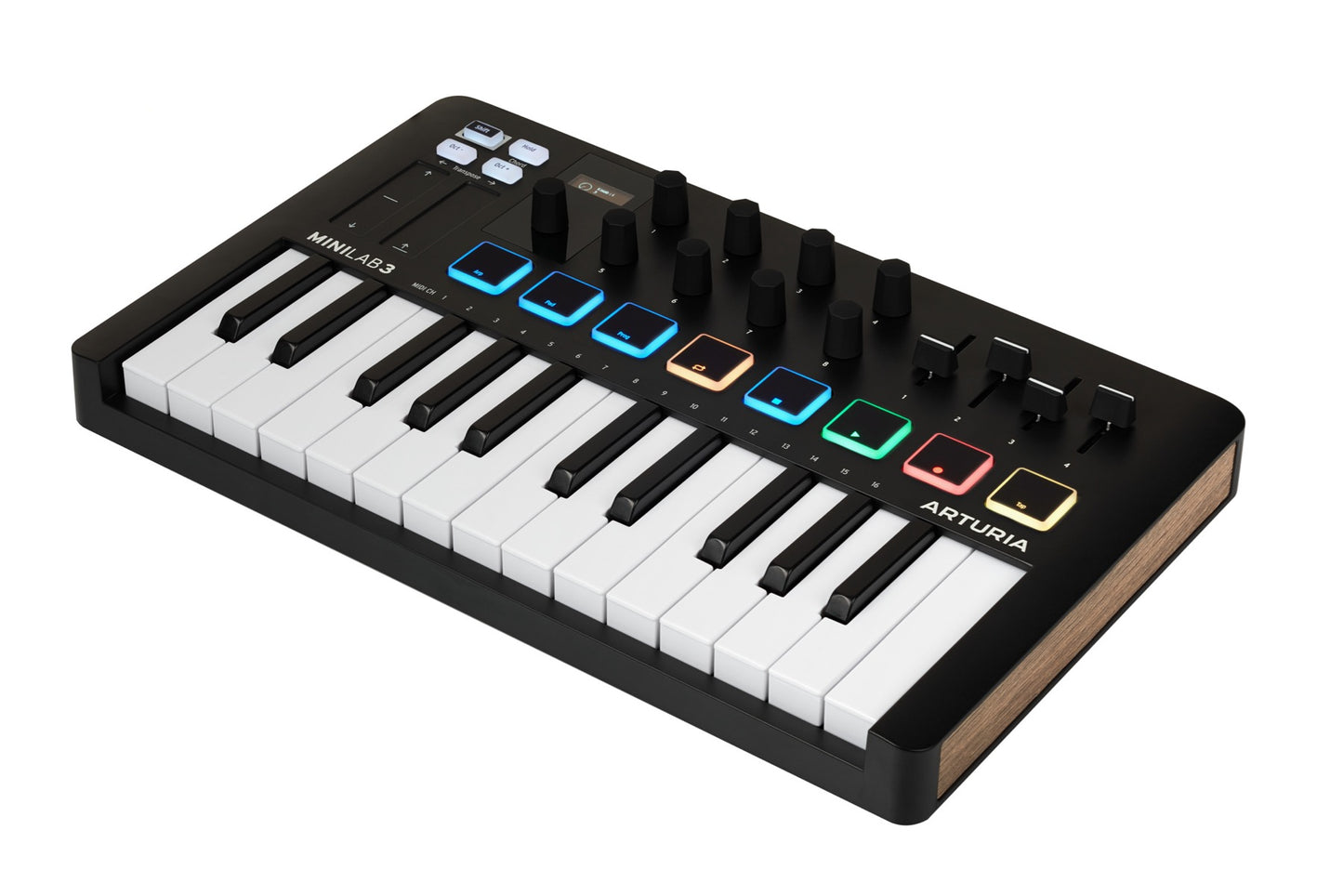 Arturia MiniLAB 3 Compact MIDI Keyboard & Pad Controller in Black