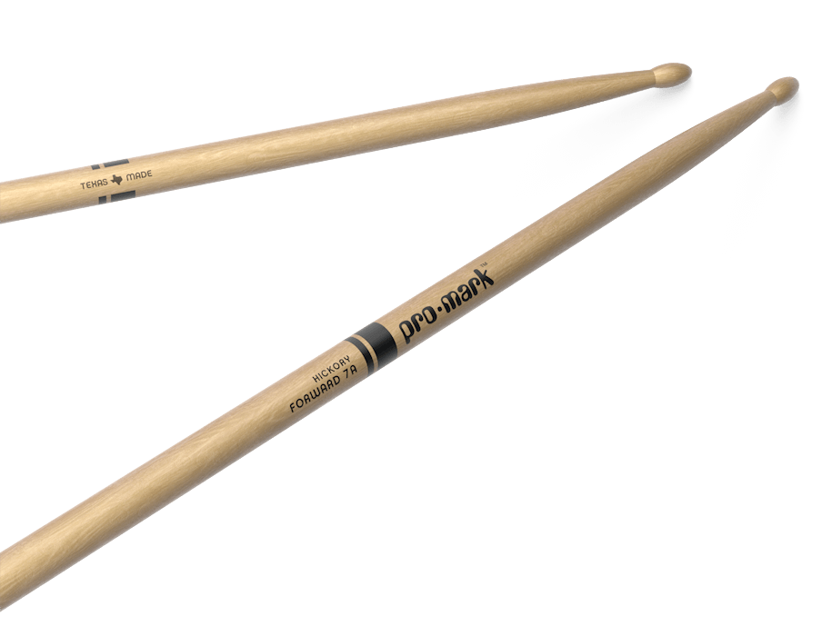 Promark Forward 7A Lacquered Hickory Wood Tip Drumsticks