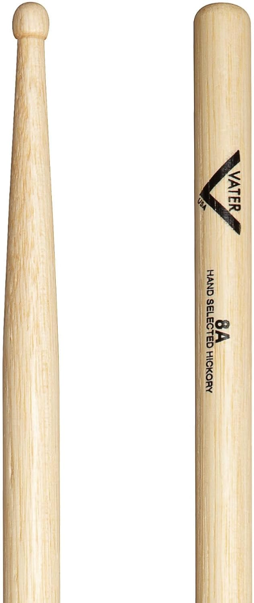 Vater VH8AW 8A Wood Tip Hickory Drum Sticks