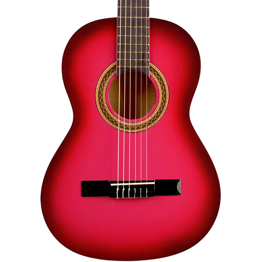 Valencia Series 100 3/4 Size Classical Guitar in Pink Sunburst