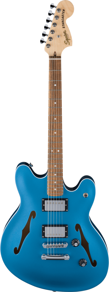 Squier FSR Affinity Series Starcaster Deluxe, Laurel Fingerboard in Lake Placid Blue