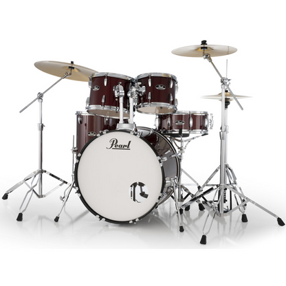 Pearl Roadshow-Plus 5-Piece Drum Kit with Pearl Cymbal Pack in Red Wine