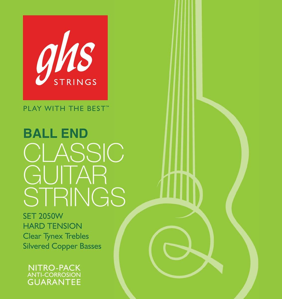 GHS 2050W Ball End Regular Classical Guitar Strings 28 - 43 Gauge
