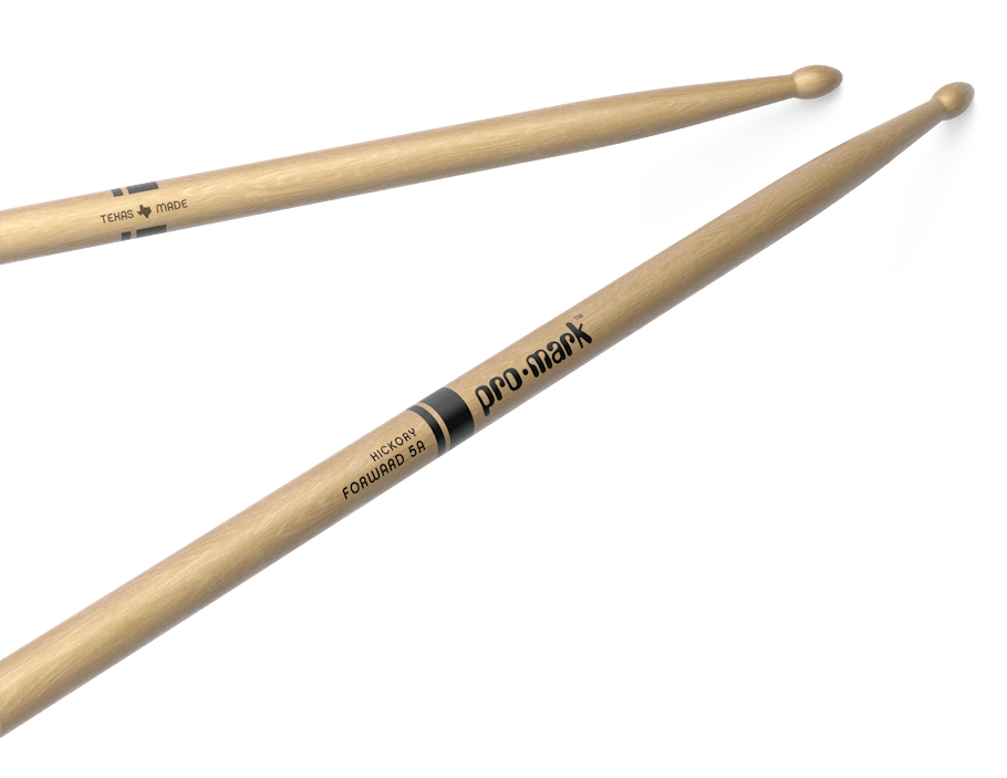 Promark Classic Forward 5A Lacquered Hickory Wood Tip Drumsticks