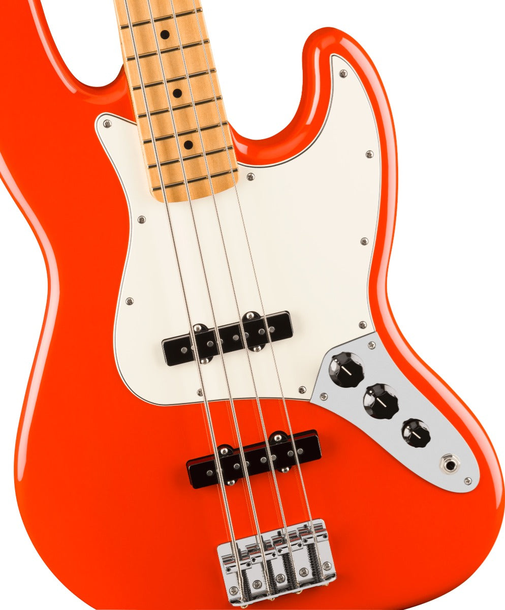 Fender Player II Jazz Bass, Maple Fingerboard in Coral Red