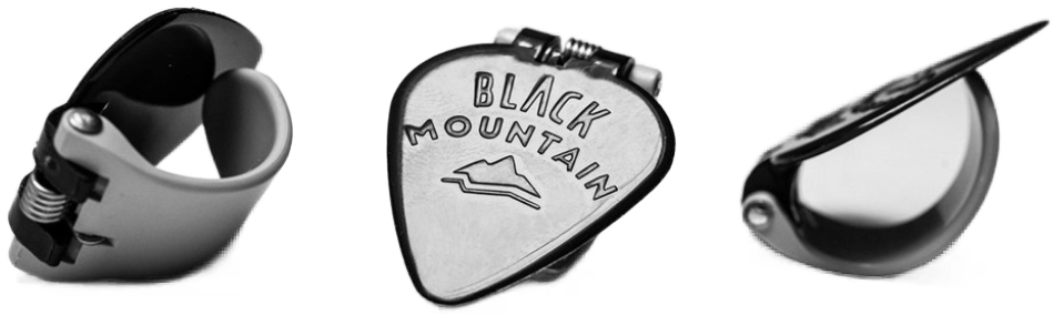 Black Mountain Spring Loaded Thumb Pick Right Handed in Black - Disabled