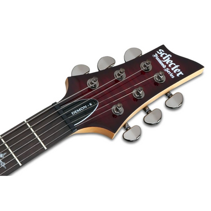 Schecter Demon 6 Electric Guitar in Crimson Red Burst