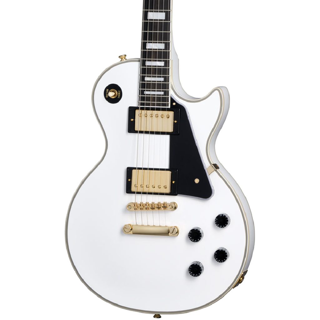 Epiphone "Inspired by Gibson Custom" Les Paul Custom w/Case in Alpine White