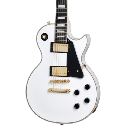 Epiphone "Inspired by Gibson Custom" Les Paul Custom w/Case in Alpine White