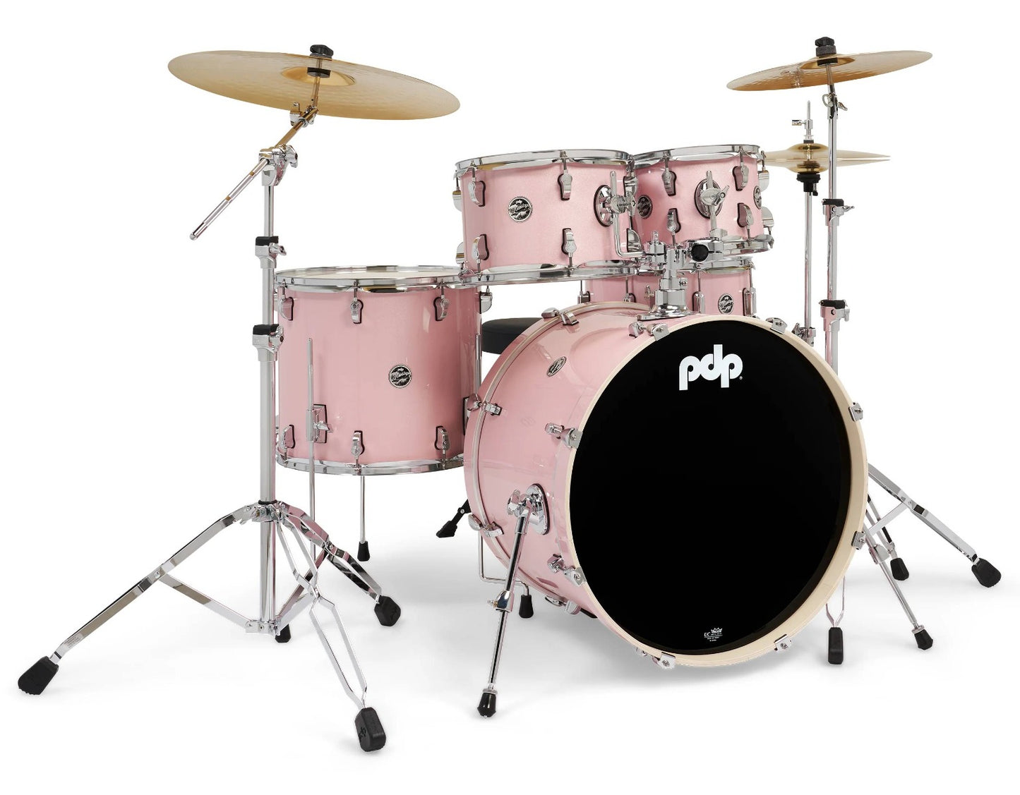 PDP MainStage 5pc Drum Kit w/Paiste Cymbals & Stool in Pale Rose