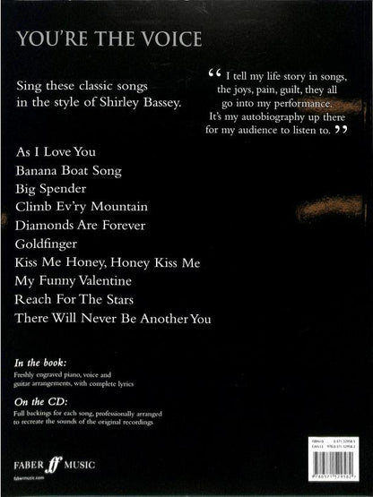 You're The Voice Shirley Bassey PVG/CD