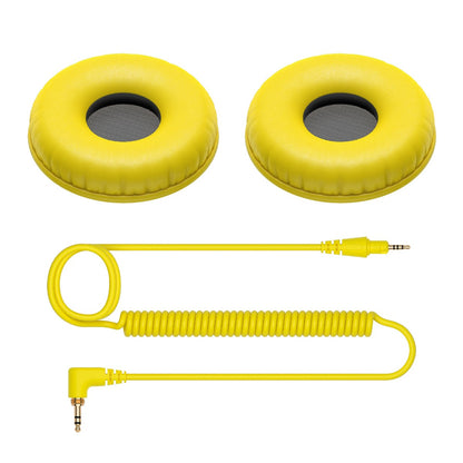 Pioneer DJ Coiled Cable And Ear Pads in Yellow