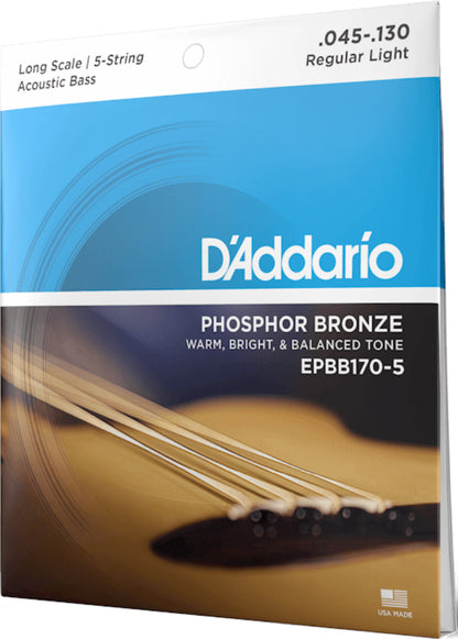 D'Addario EPBB170-5 Phosphor Bronze Acoustic Bass Strings