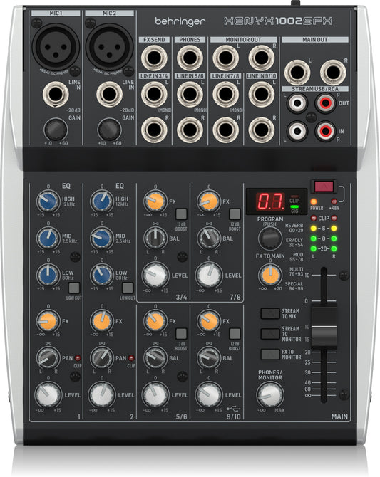 Behringer XENYX 1002SFX 10 Input Mixer