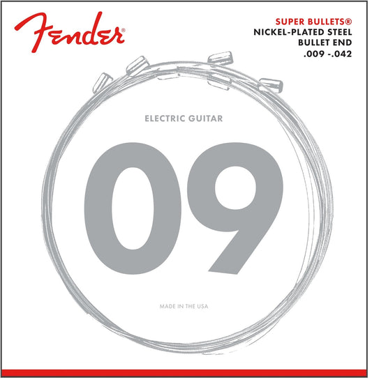 Fender 3250L Super Bullets Nickel Steel Electric Strings .009 - .042 Gauge