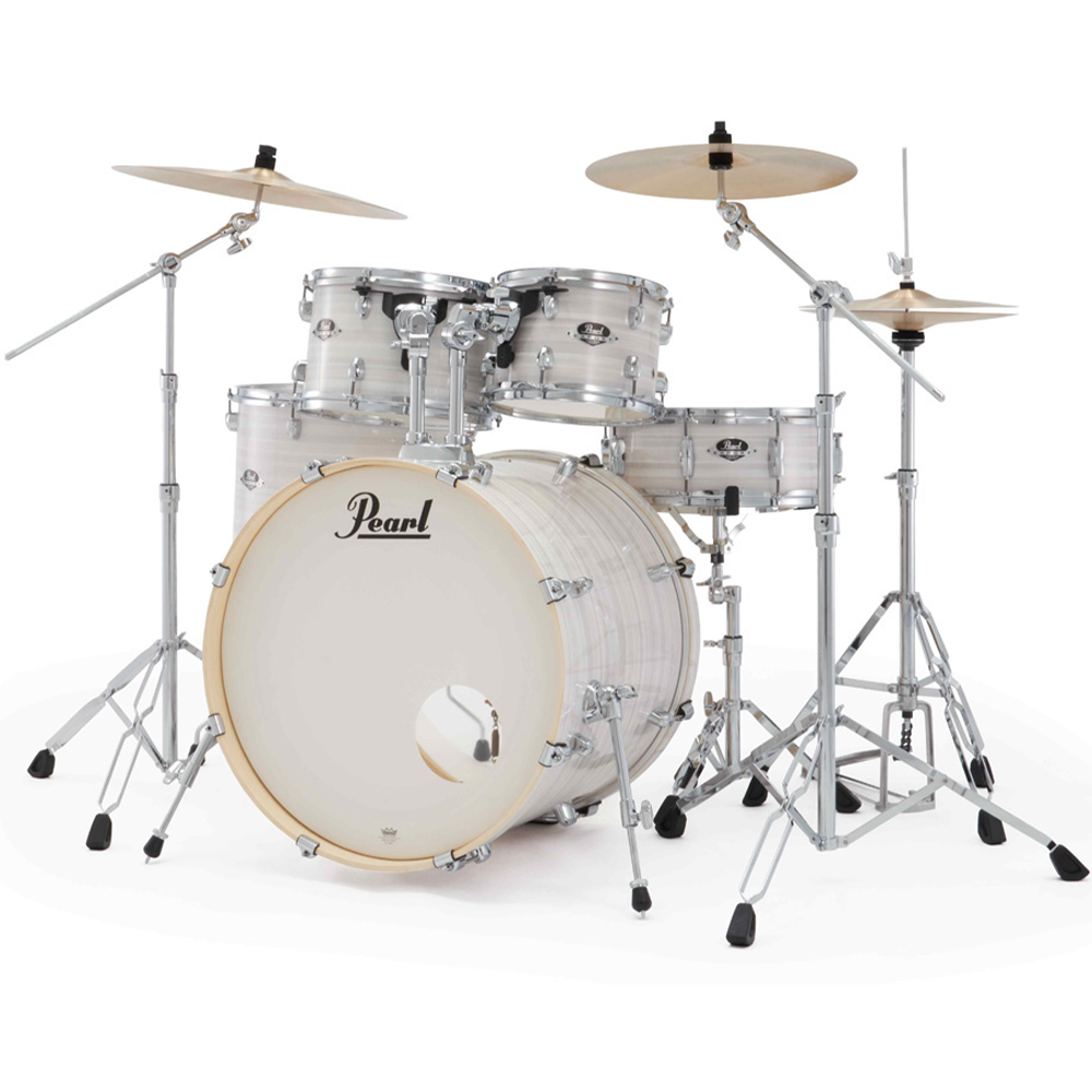 Pearl Export Plus 5-Piece Fusion Plus Drum Kit with Cymbal Pack in Slipstream White