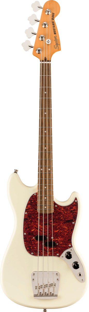 Squier Classic Vibe '60s Mustang Bass, Laurel Fingerboard in Olympic White