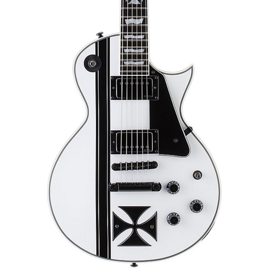 ESP LTD James Hetfield Signature Iron Cross Electric Guitar in Snow White