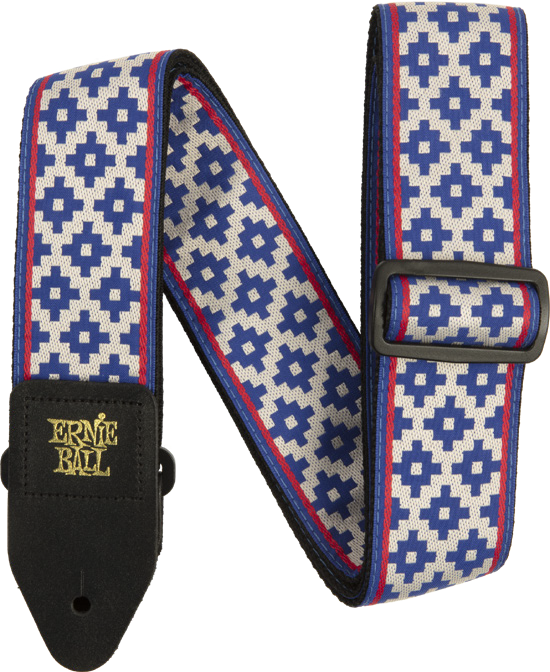 Ernie Ball Classis Jacquard Guitar Or Bass Strap in Blue Crux
