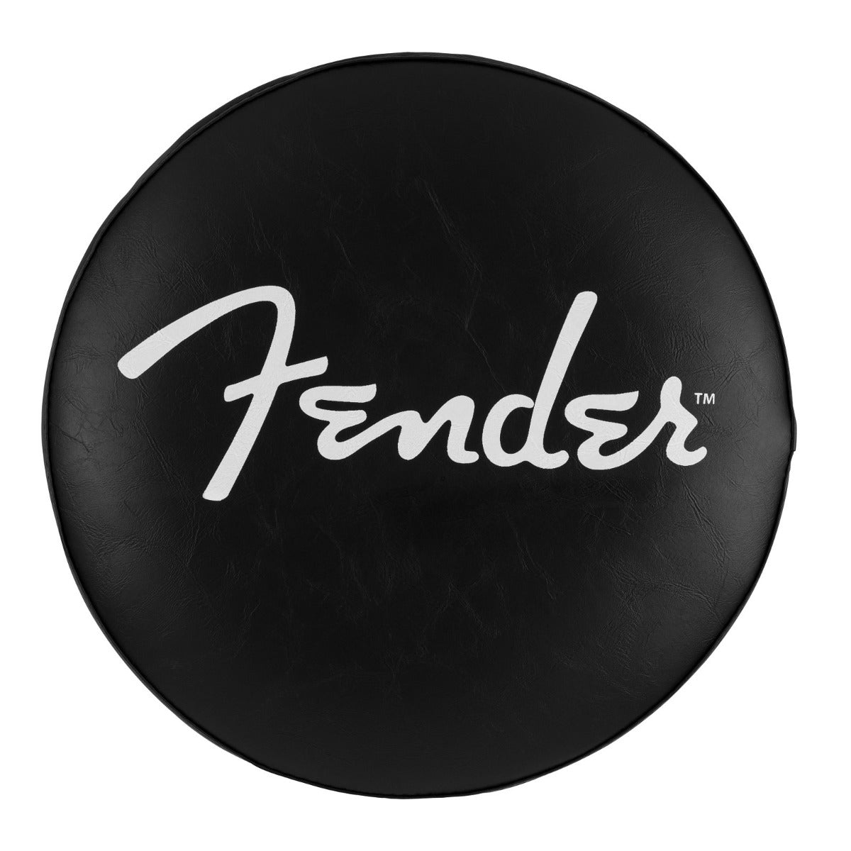 Fender® Spaghetti Logo Pick Pouch Barstool in Black/Chrome 24"