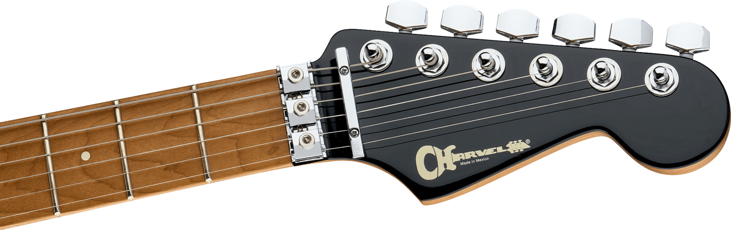 Charvel Pro-Mod Plus San Dimas Style 1 HH FR CM, Carmalized Maple Fingerboard in Chlorine Burst