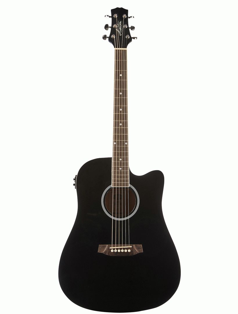 Ashton D20CEQ Acoustic Guitar in Black