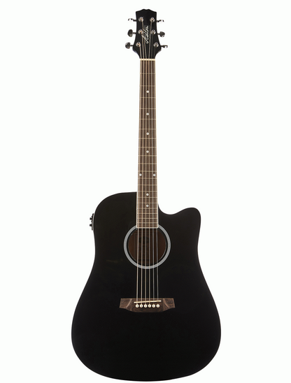 Ashton D20CEQ Acoustic Guitar in Black