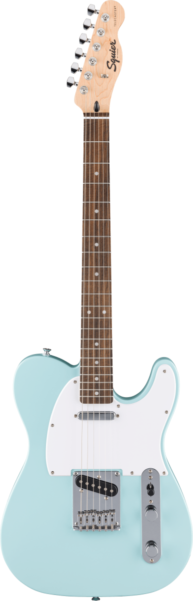Squier FSR Squier Sonic Telecaster, Laurel Fingerboard, White Pickguard in Daphne Blue