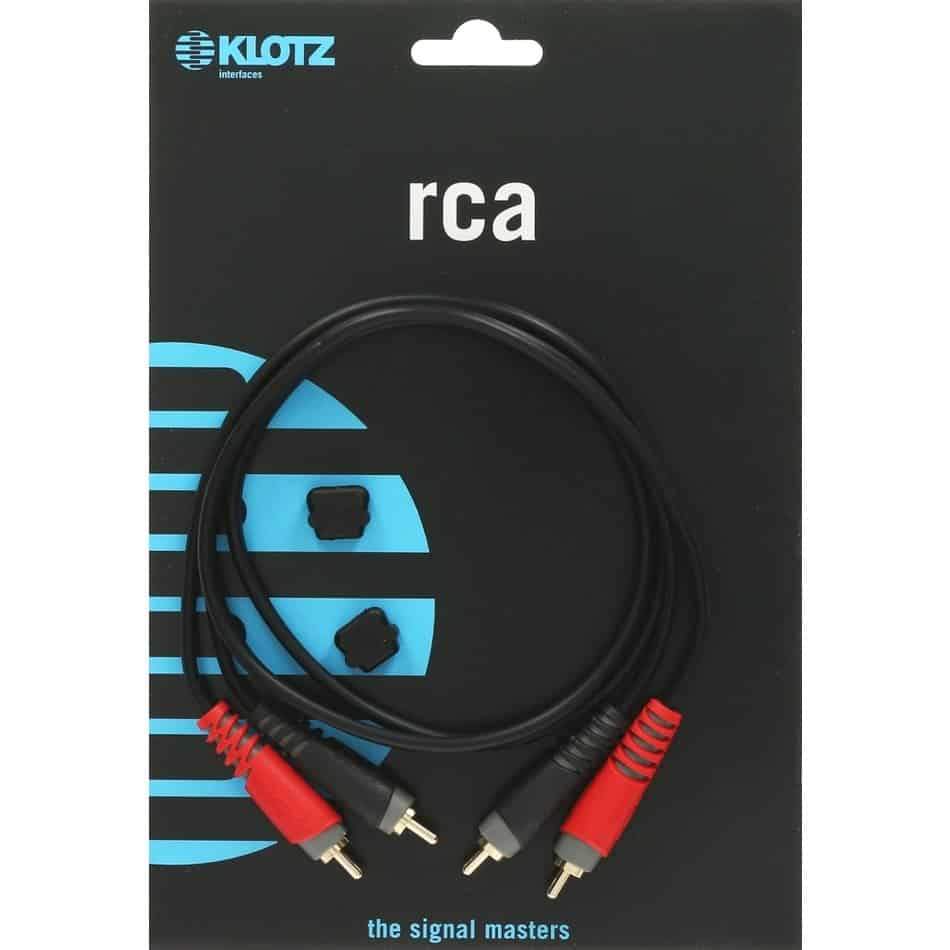 Klotz Pro Stereo Twin Cable with Straight RCA Plugs 3m