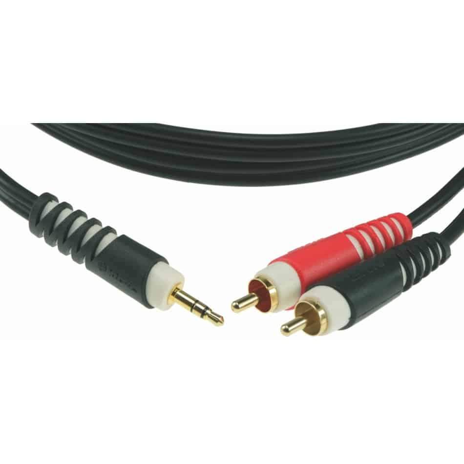 Klotz AY70600 6m Y Cable 3.5mm TRS 2xRCA