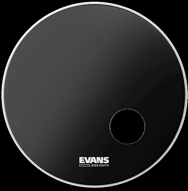 Evans EQ3 Reso Onyx 24" Bass Drumheads