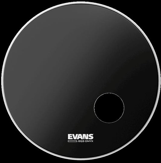 Evans EQ3 Reso Onyx 24" Bass Drumheads