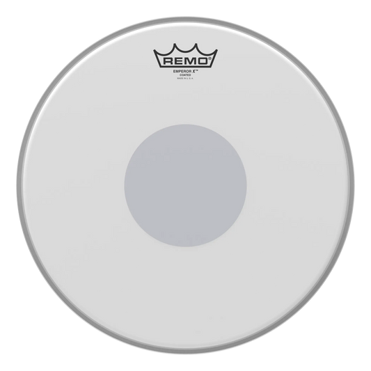 Remo 13" Emperor X Coated Batter Bottom Black Dot Snare Drumhead