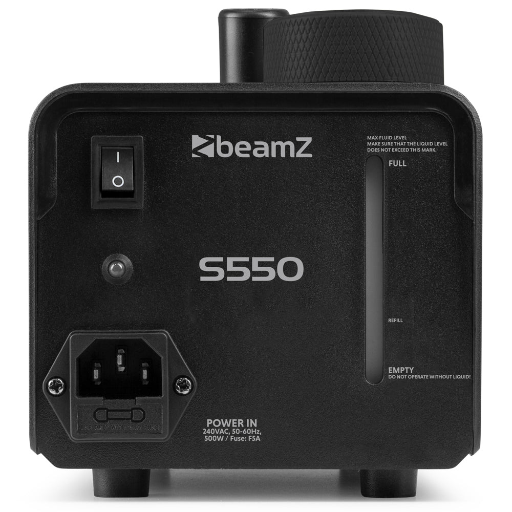 BeamZ S550 Smoke Machine with Wireless Remote & Fluid 550W - image 2