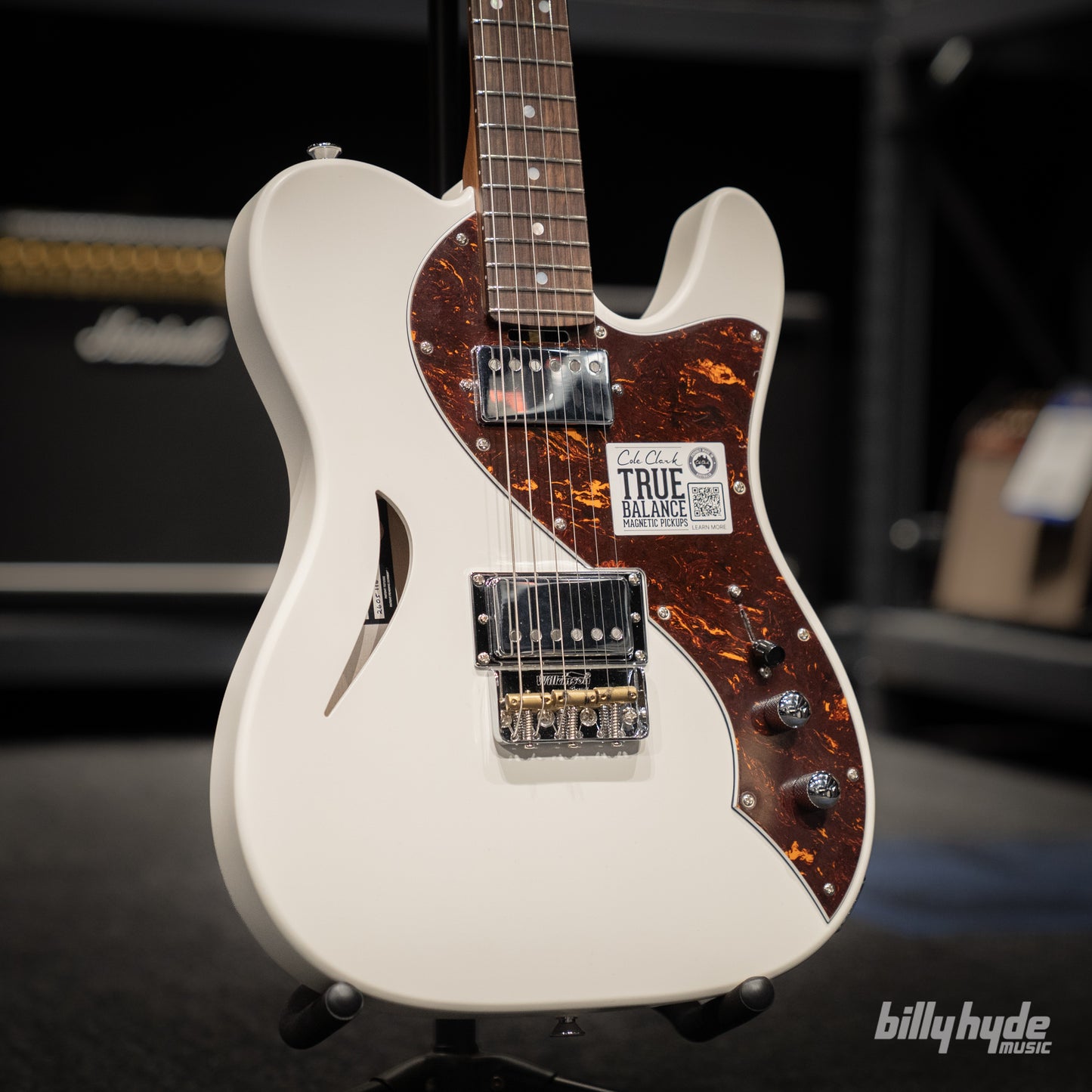 Cole Clark Culprit 3, HH, Tortoise Shell Pickguard in White