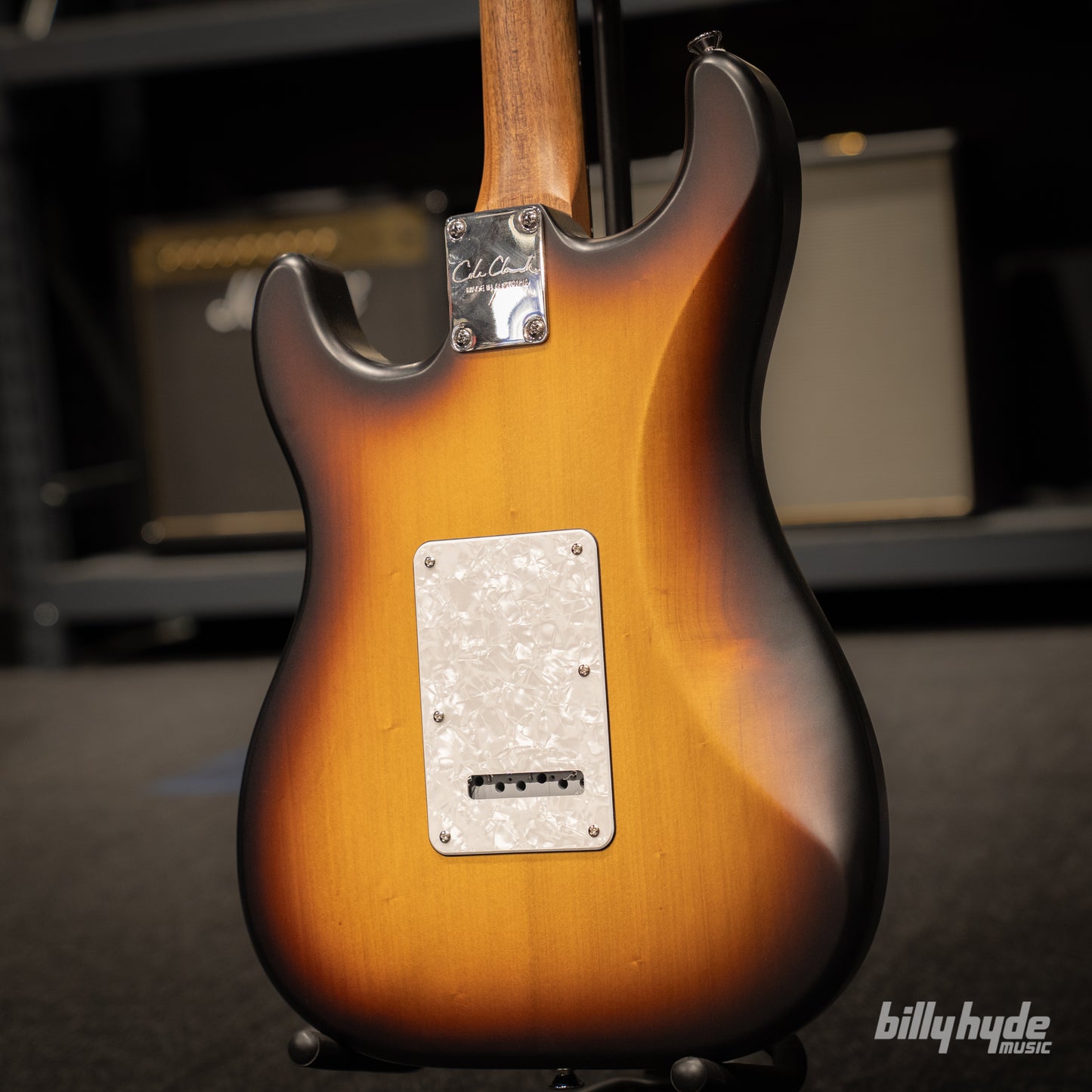 Cole Clark HB Hollow Baby, HSS, Mother of Pearl Pickguard in Sunburst