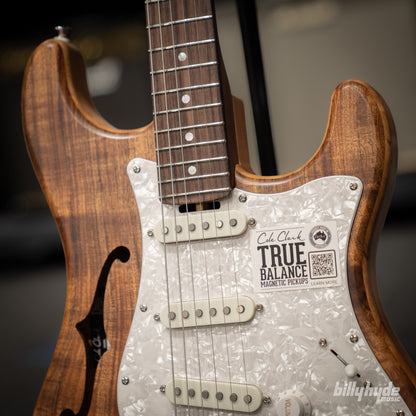 Cole Clark HB Hollow Baby, SSS, Mother of Pearl Pickguard in Natural