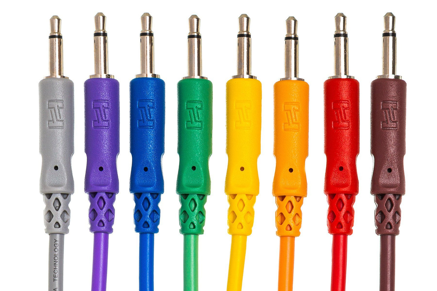 Hosa CMM830 3.5mm TS to Same Unbalanced Patch Cables 8 Pack 1ft