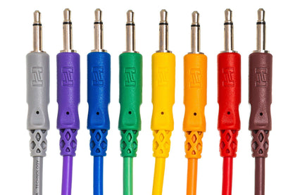 Hosa CMM830 3.5mm TS to Same Unbalanced Patch Cables 8 Pack 1ft